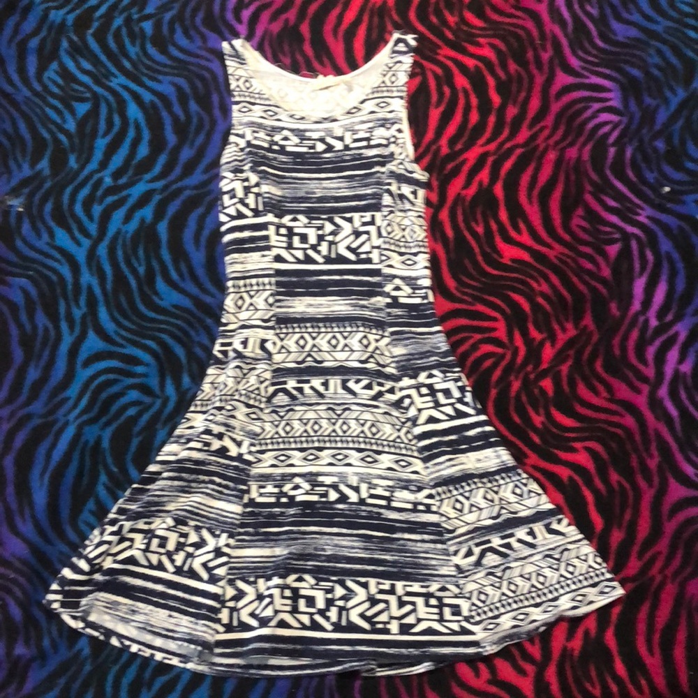Blue/white dress